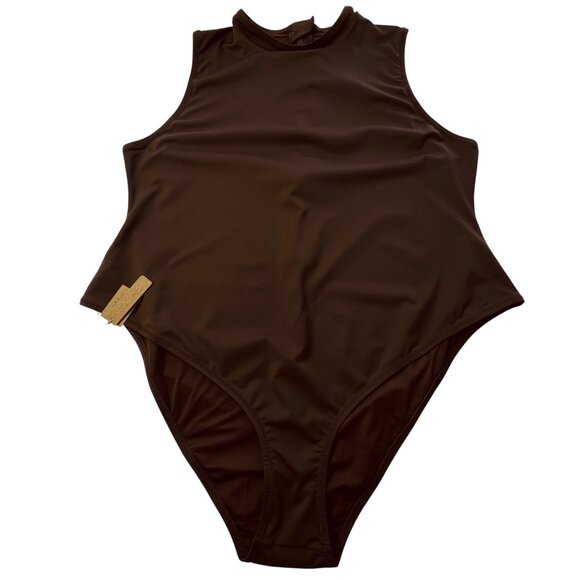 SKIMS Swim Sleeveless One Piece Cocoa 4X - Picture 2 of 12